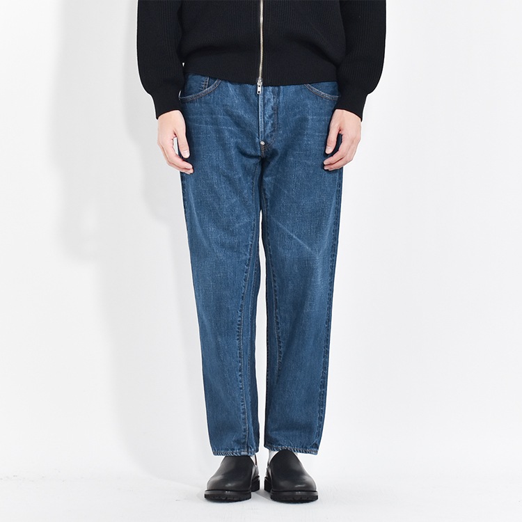 [5723-83553]Scye/SCYE BASICS(サイ/サイベーシックス) Selvedge Denim Used Wash Peg Top Jeans (セルビッジデニムユーズドウォッシュペグトップジーンズ)の商品画像