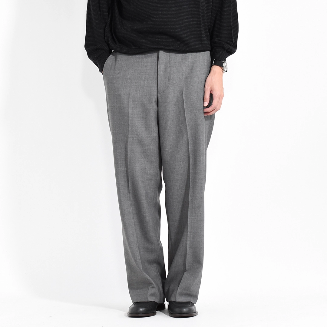 [m26c06pt02c]marka(マーカ) Recycled Polyester Wool Gabardine Regular Fit Straight Trousers(リサイクルポリエステルウールギャバジンレギュラーフィットストレートトラウザーズ)の商品画像