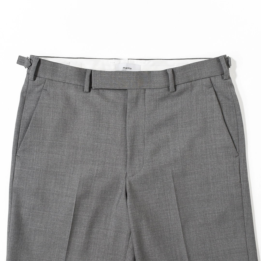 [m26c06pt02c]marka(マーカ) Recycled Polyester Wool Gabardine Regular Fit Straight Trousers(リサイクルポリエステルウールギャバジンレギュラーフィットストレートトラウザーズ)の商品画像
