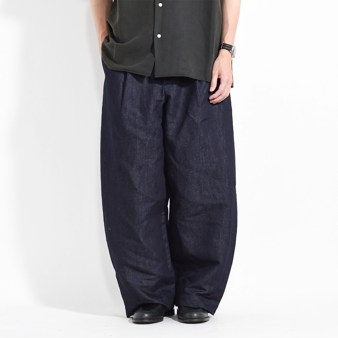 [261505]Handwerker(ハンドベーカー)HW Wide Trousers / Cotton Linen Denim(ハンドベーカーワイドトラウザース/コットンリネンデニム)の商品画像