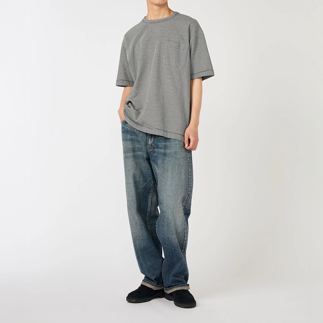 30% OFF】[s25fh069]nanamica(ナナミカ) Micro Stripe Pocket Tee