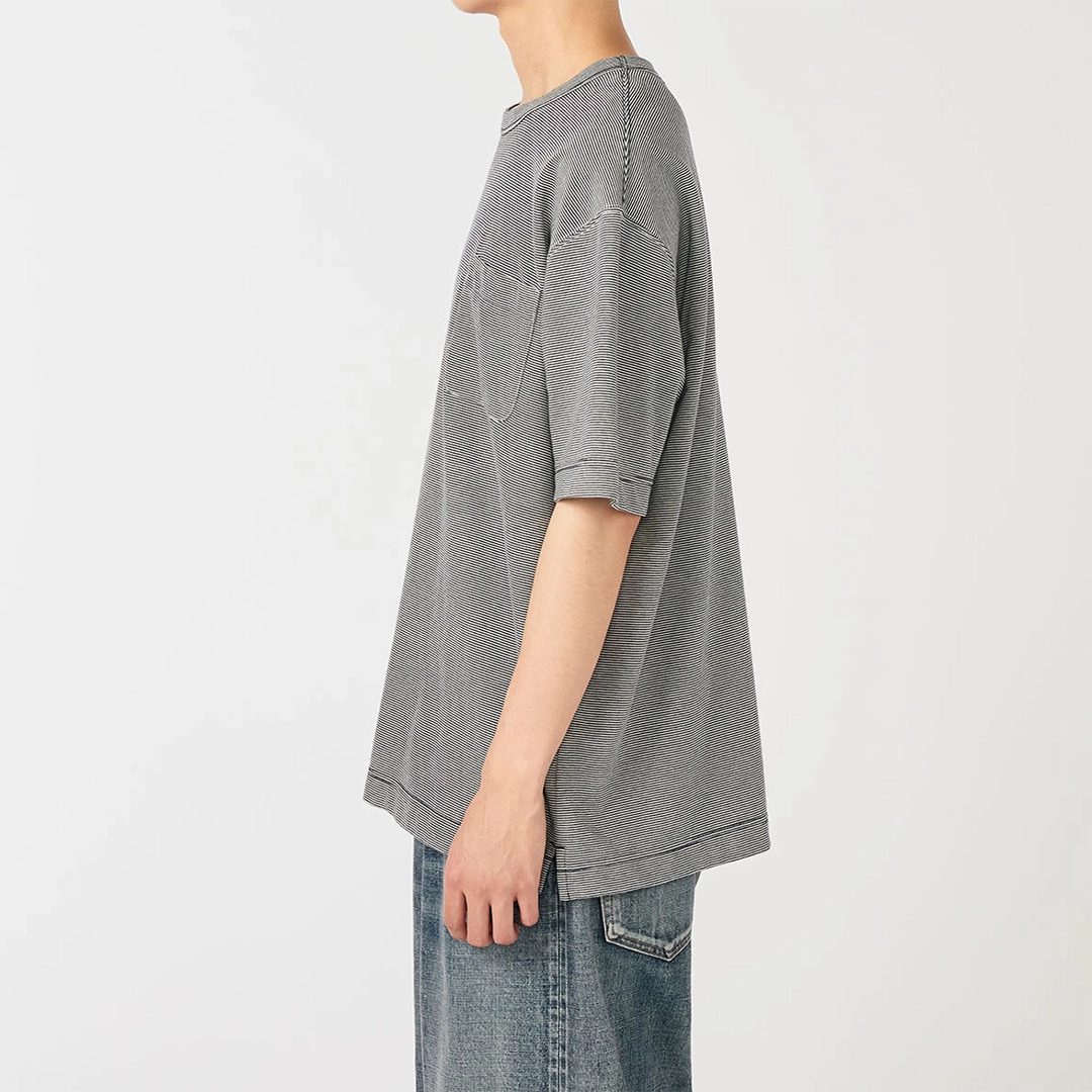 30% OFF】[s25fh069]nanamica(ナナミカ) Micro Stripe Pocket Tee