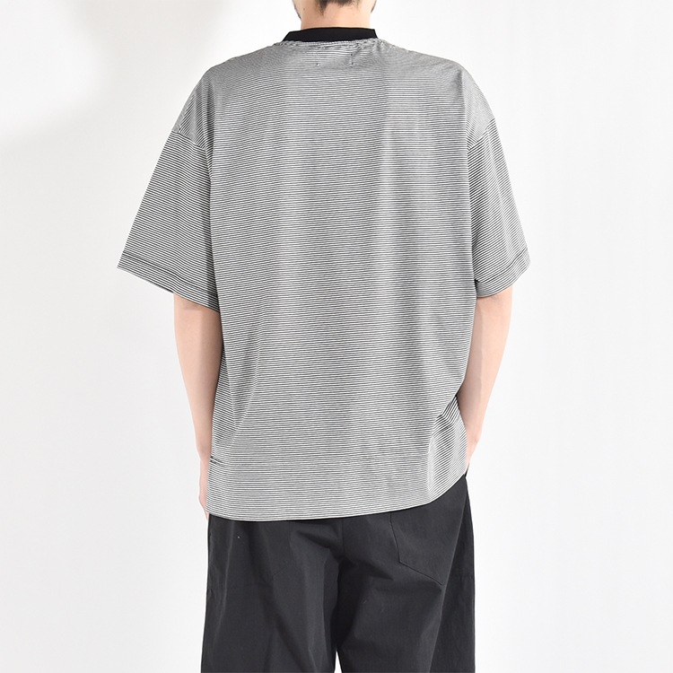 [a24a-20cs01b]MARKAWARE (マーカウェア)ORGANIC COTTON BORDER KNIT BOX Tee(オーガニックコットンボーダーニットボックスT)の商品画像