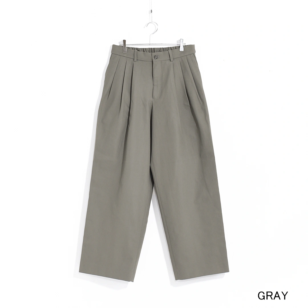 [a26a93pt03c]MARKAWARE (マーカウェア)Organic Cotton Survival Cloth Triple Pleated Wide Trousers(オーガニックコットンサバイバルクロストリプルプリーテッドワイドトラウザーズ)の商品画像