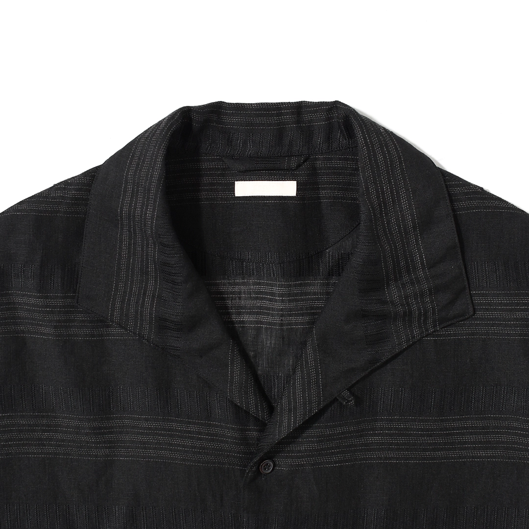 USH70-LA239-B]ULTERIOR(アルテリア)Multi Striped Shark Collar Shirt 