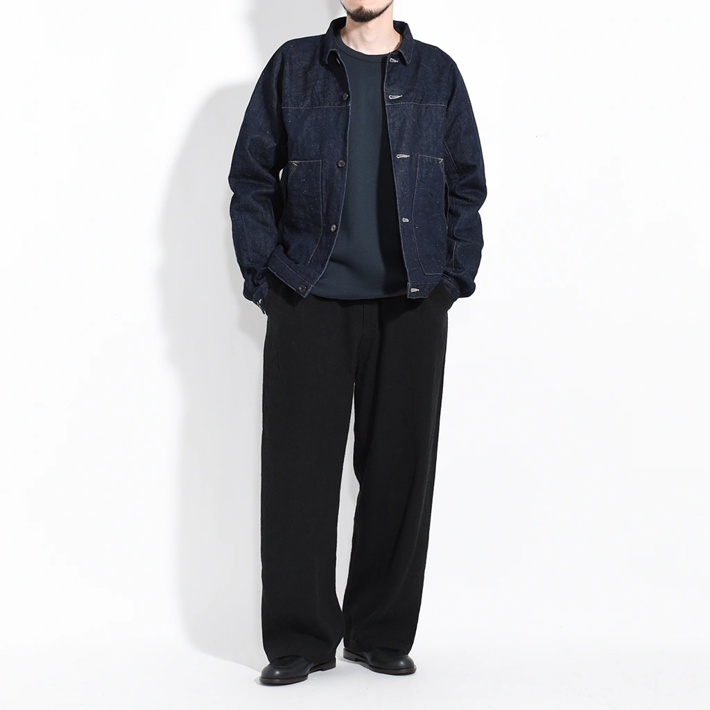 【美品】MITTAN/ミッタン/JK-02ロングジャケット/綿麻/サイズ1/瓶覗 美品】MITTAN/ミッタン/JK-02ロングジャケット/綿麻/サイズ1/瓶