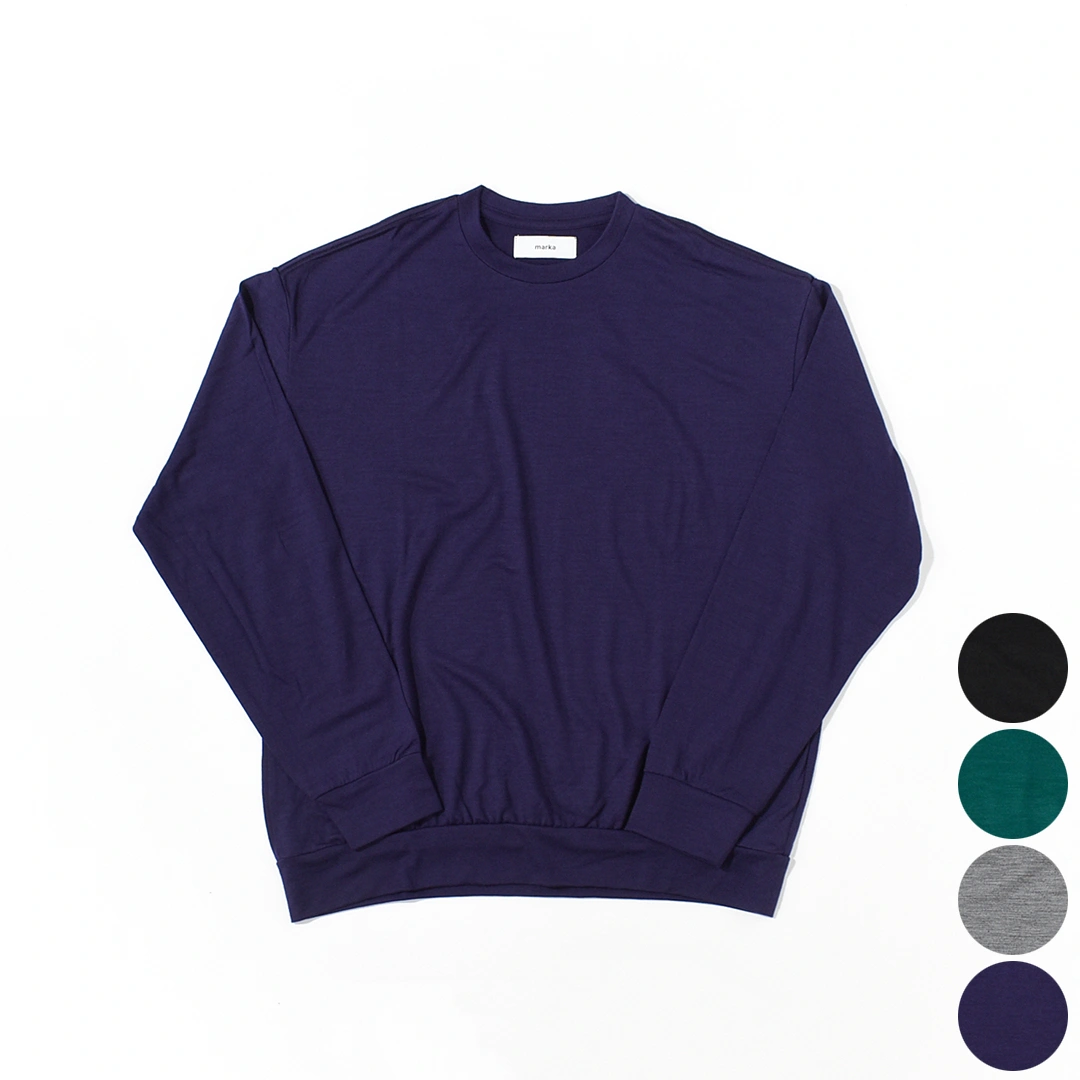 m25c21cs02c]marka(マーカ) 2/72 Wool Single Jersey Washable Crew