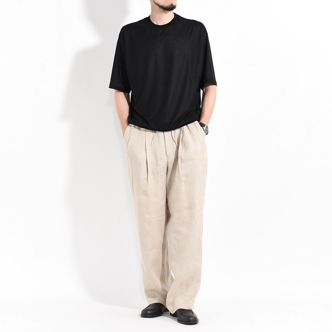 a26b05pt01c]MARKAWARE (マーカウェア) Hemp Shirting Double Pleated