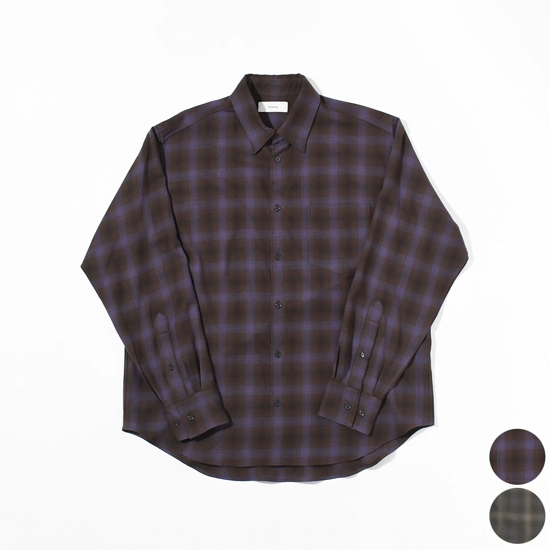 m25c22sh01c]marka(マーカ) Super 140's 2/96 Wool Viyella Regular