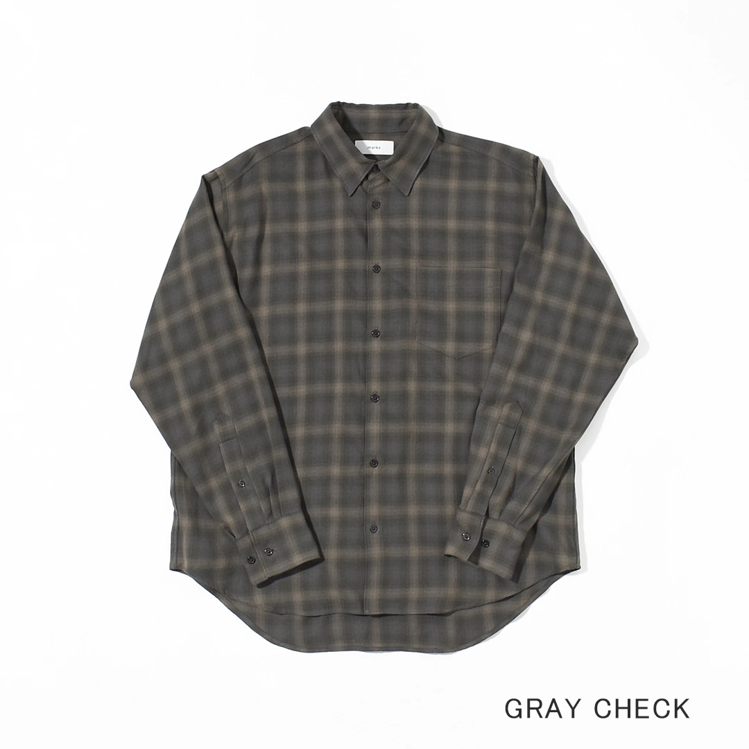 m25c22sh01c]marka(マーカ) Super 140's 2/96 Wool Viyella Regular