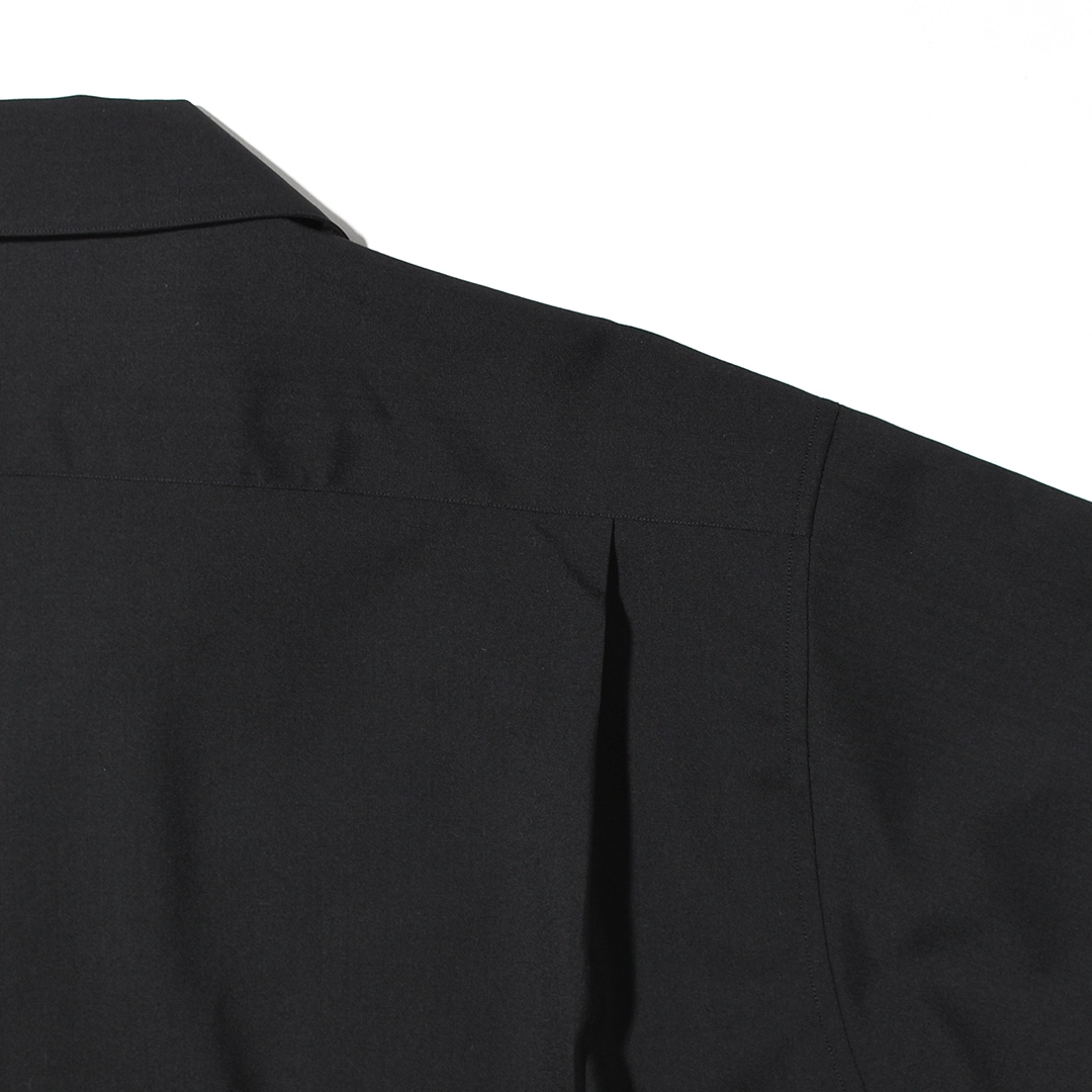 [a26b04sh02b]MARKAWARE (マーカウェア) Organic Wool 2/80 Tropical Italian Open Collar S/S Shirt(オーガニックウール2/80トロピカルイタリアンオープンカラーS/Sシャツ)の商品画像