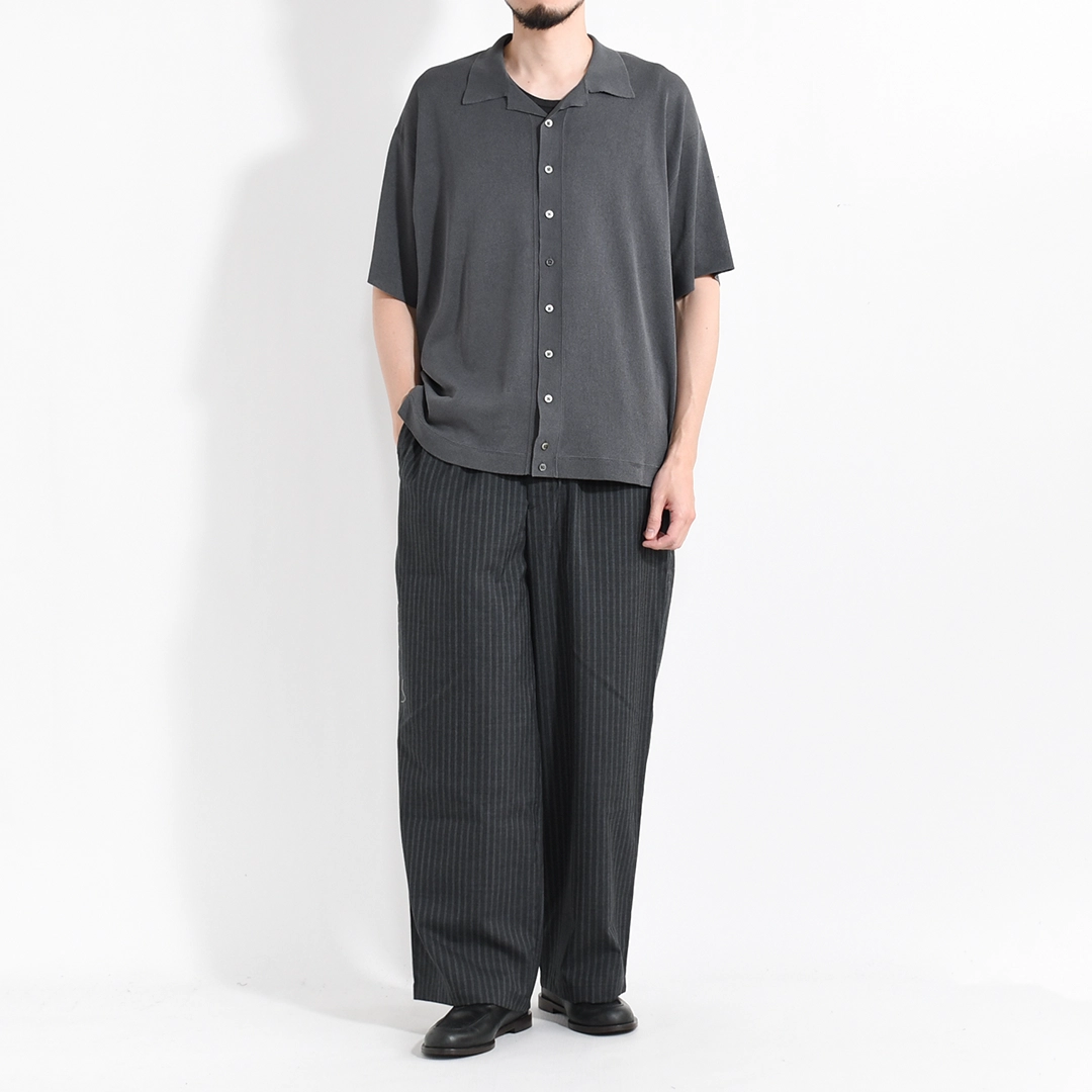 【30% OFF】[2601-017]crepuscule (クレプスキュール) Washi Open Collar S/S Shirt (和紙オープンカラー半袖シャツ)【SUMMER SALE】の商品画像