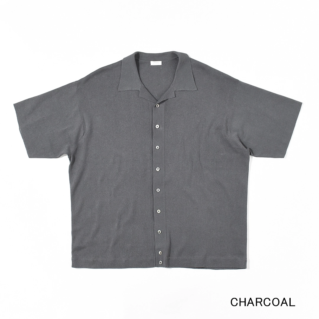 2601-017]crepuscule (クレプスキュール) Washi Open Collar S/S Shirt