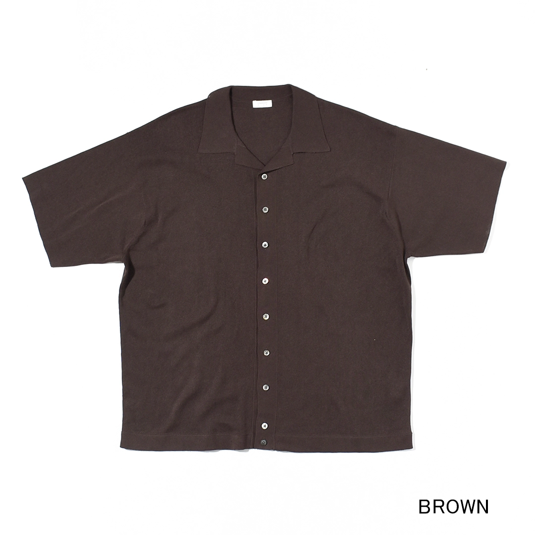 【30% OFF】[2601-017]crepuscule (クレプスキュール) Washi Open Collar S/S Shirt (和紙オープンカラー半袖シャツ)【SUMMER SALE】の商品画像