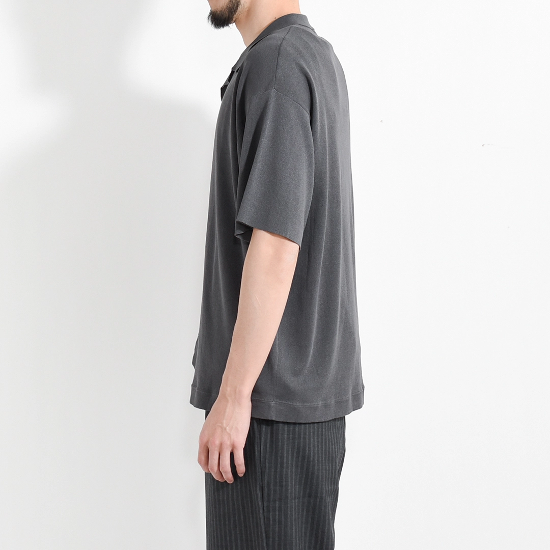 【30% OFF】[2601-017]crepuscule (クレプスキュール) Washi Open Collar S/S Shirt (和紙オープンカラー半袖シャツ)【SUMMER SALE】の商品画像