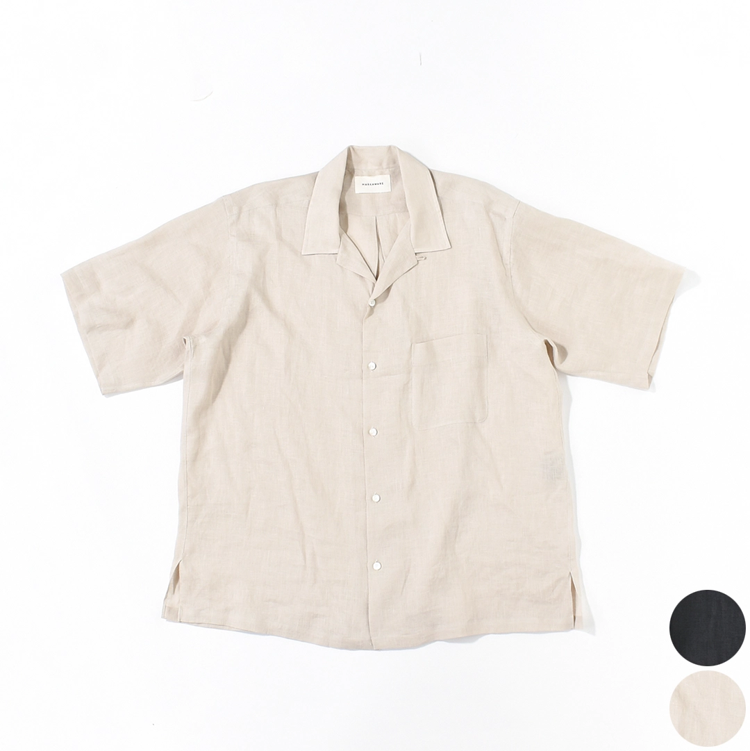 a26b05sh01b]MARKAWARE (マーカウェア) Hemp Shirting New Open Collar