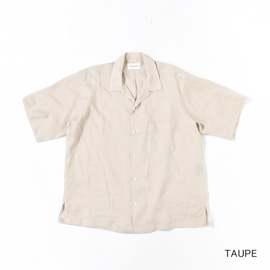 [a26b05sh01b]MARKAWARE (マーカウェア) Hemp Shirting New Open Collar S/S Shirt(ヘンプ細布ニューオープンカラーS/Sシャツ)の商品画像