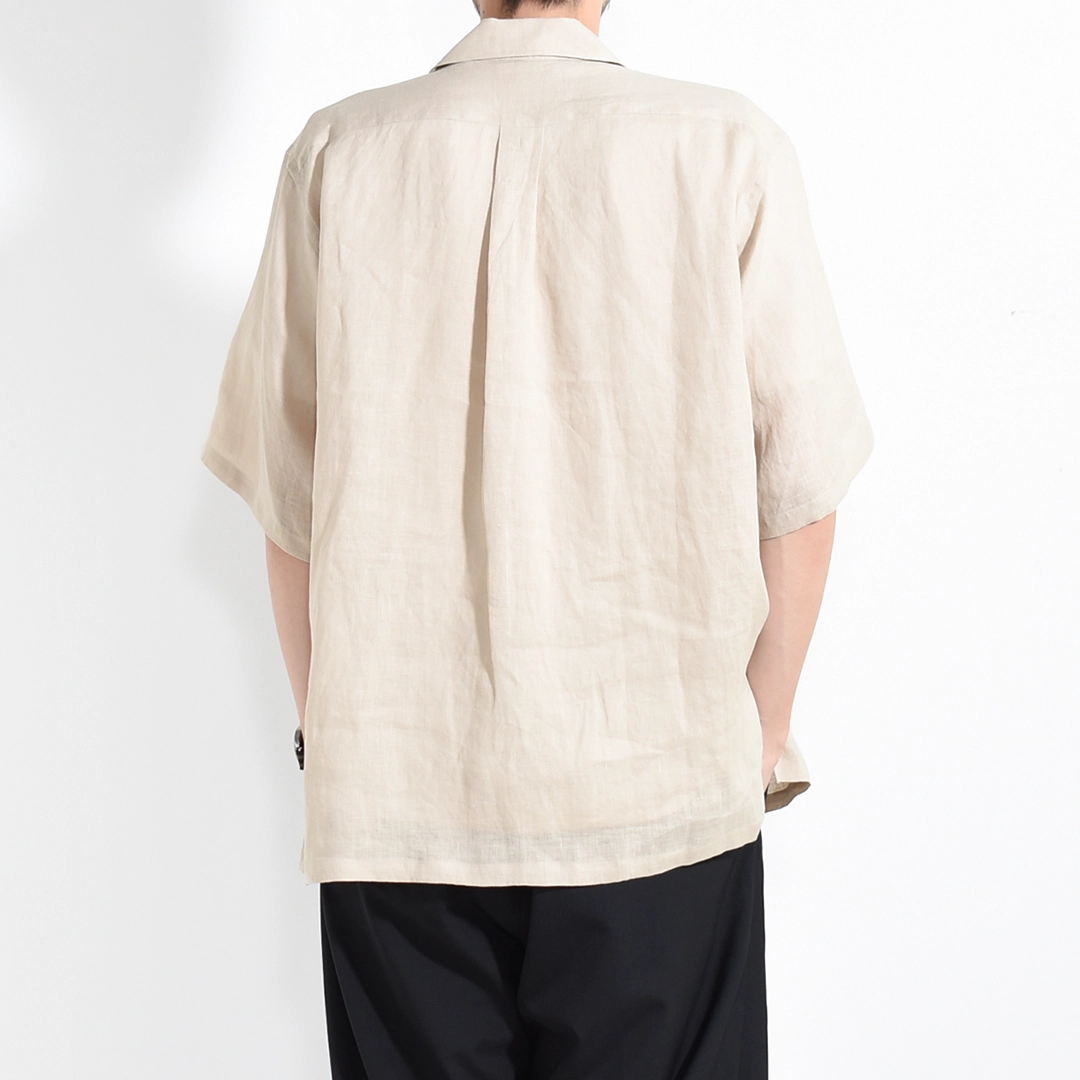 a26b05sh01b]MARKAWARE (マーカウェア) Hemp Shirting New Open Collar