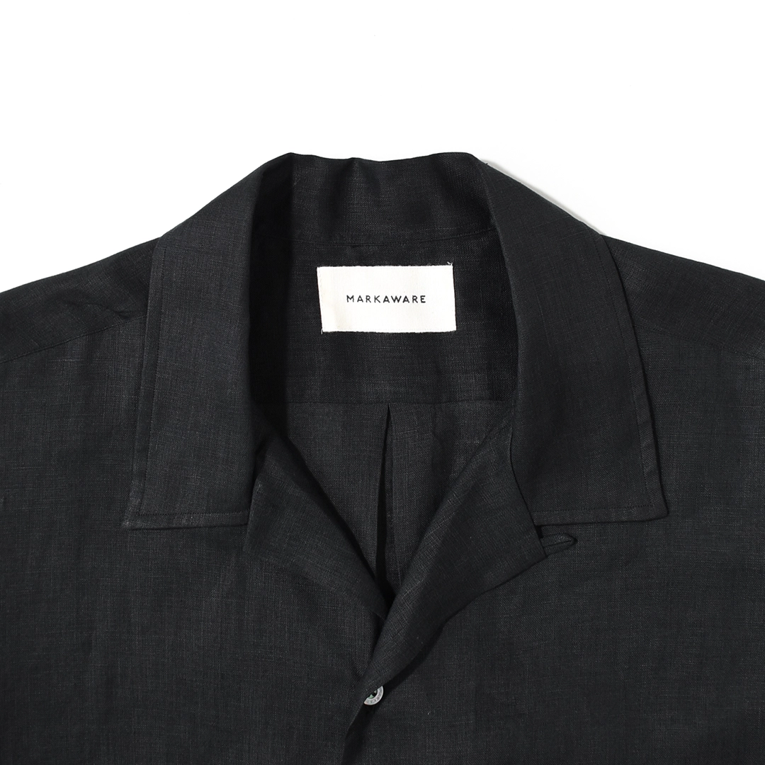 [a26b05sh01b]MARKAWARE (マーカウェア) Hemp Shirting New Open Collar S/S Shirt(ヘンプ細布ニューオープンカラーS/Sシャツ)の商品画像