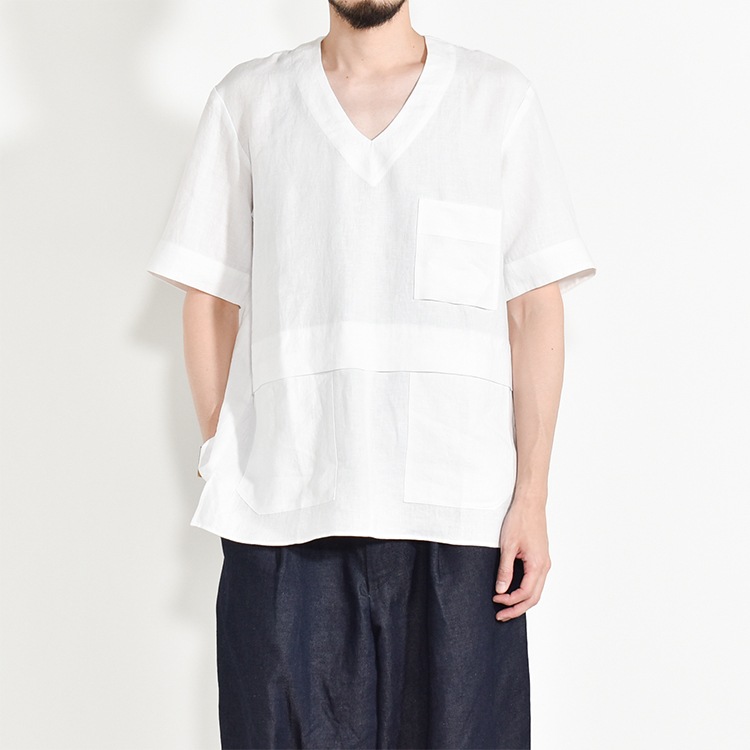 【50% OFF】(241619)Handwerker(ハンドベーカー)HW shirt Vest/ Linen(ハンドベーカーシャツベスト/リネン)[OUTLET]の商品画像