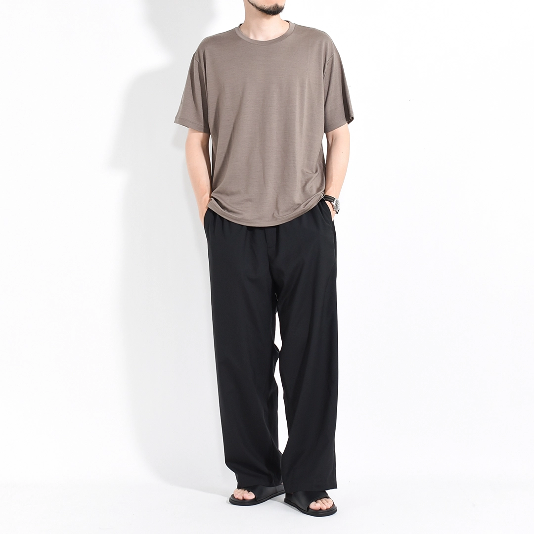 WASHABLE WOOL SUPER140’s RAGLAN クルーネック 711CS28] CAPERTICA (カペルチカ)Super140's W/Wool Jersey / S140