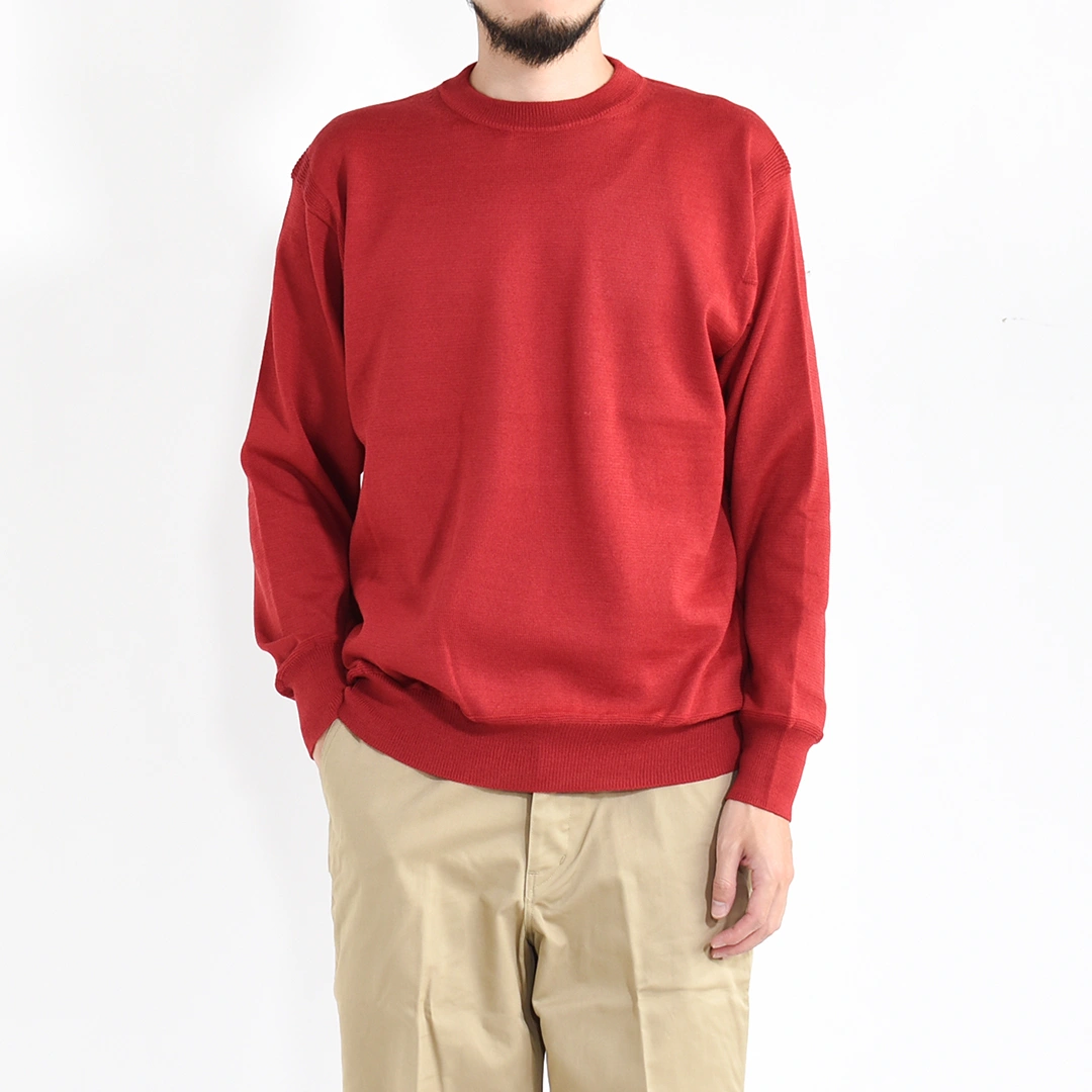 PMAU-KN01]PHIGVEL(フィグベル) W/L Crewneck Knit (ウールリネン