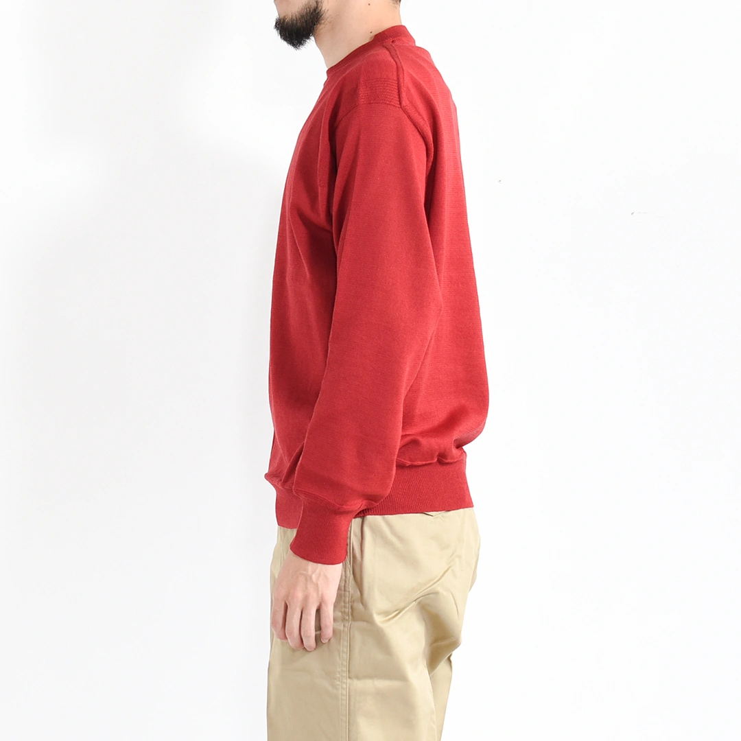 PMAU-KN01]PHIGVEL(フィグベル) W/L Crewneck Knit (ウールリネン