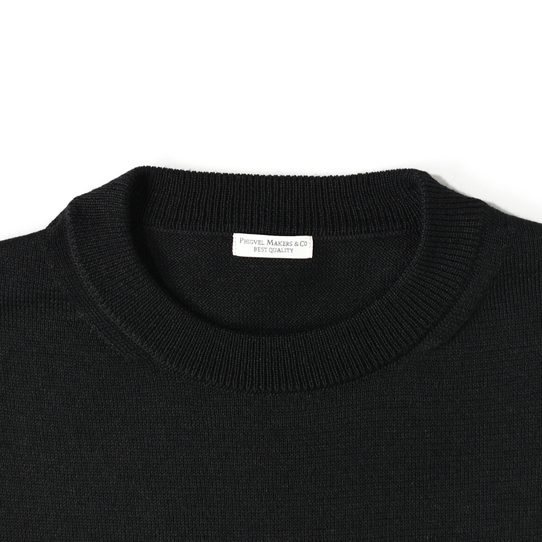 PMAU-KN01]PHIGVEL(フィグベル) W/L Crewneck Knit (ウールリネン