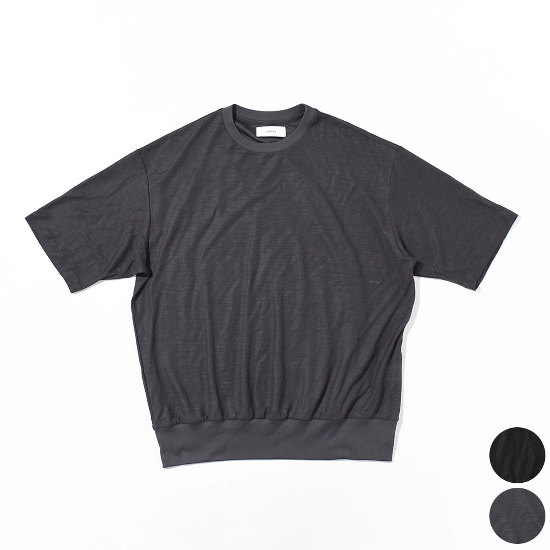 [m26b11cs02b]marka(マーカ) Ramie Knit Blousing Tee(ラミー天竺ブラウジングTee)の商品画像