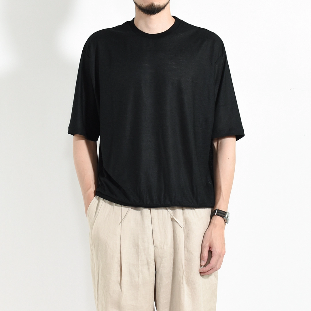 [m26b11cs02b]marka(マーカ) Ramie Knit Blousing Tee(ラミー天竺ブラウジングTee)の商品画像
