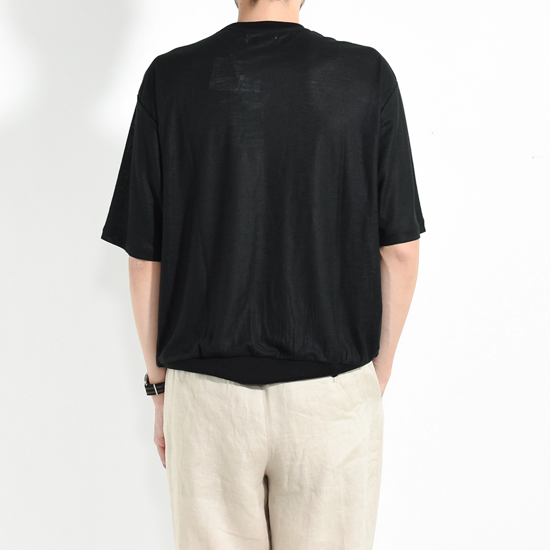 [m26b11cs02b]marka(マーカ) Ramie Knit Blousing Tee(ラミー天竺ブラウジングTee)の商品画像