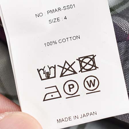 専用　24SS フィグベル キャンブリック チェック オープンカラー シャツ PMAR-SS01]PHIGVEL(フィグベル) Cambric Check Open Collar SS