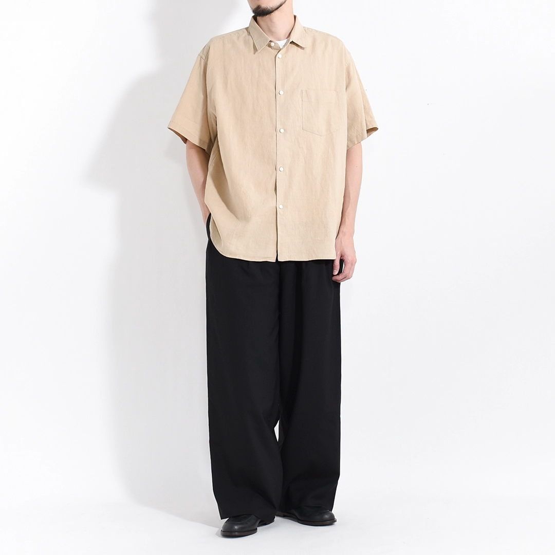 ALV-00171]alvana(アルヴァナ) LINEN S/S REGULAR SHIRTS (リネン半袖