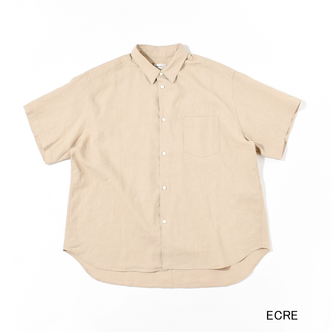 【50% OFF】[ALV-00171]alvana(アルヴァナ) LINEN S/S REGULAR SHIRTS (リネン半袖レギュラーカラーシャツ)【SUMMER SALE】の商品画像