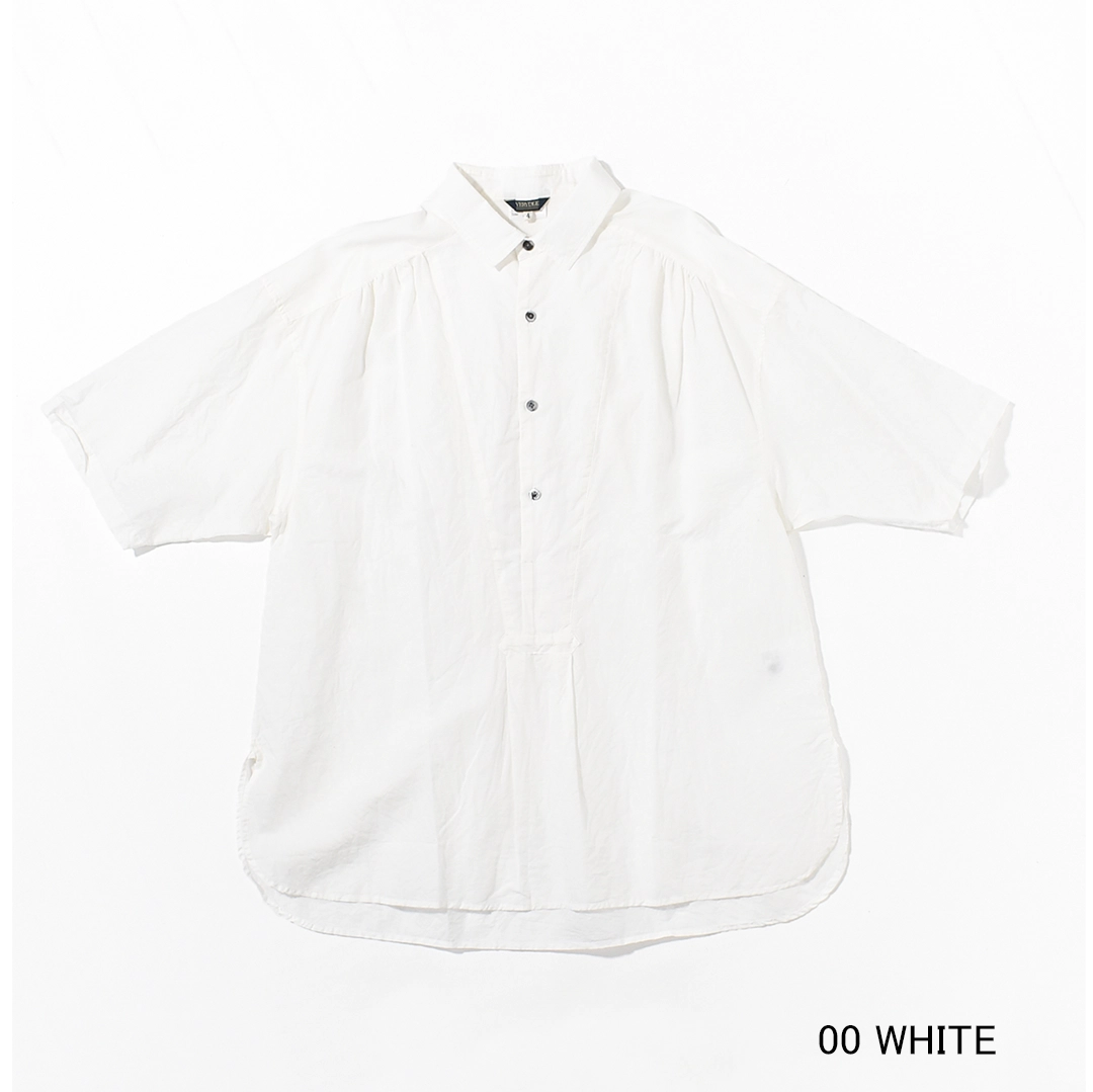 【50% OFF】[V16611]VERYTAGE(ベリーテイジ)Gather-Grandpashirts S/S (ギャザーグランパシャツ半袖)【SUMMER SALE】の商品画像