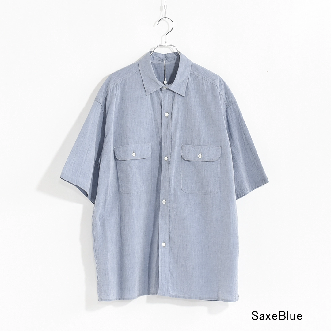 [bROOT26S4]blurhms ROOTSTOCK(ブラームスルートストック) Hard Twist Chambray Work Shirt S/S(ハードツイストシャンブレー半袖ワークシャツ)の商品画像