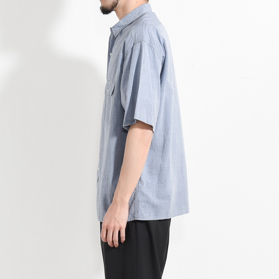 [bROOT26S4]blurhms ROOTSTOCK(ブラームスルートストック) Hard Twist Chambray Work Shirt S/S(ハードツイストシャンブレー半袖ワークシャツ)の商品画像