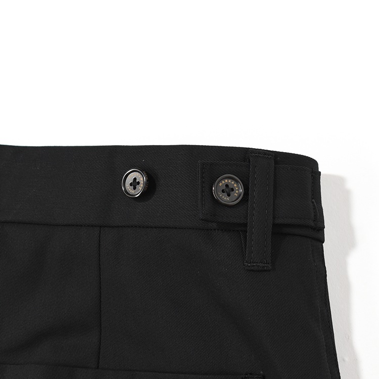 オーガニックコットン強燃ボイルツイル / ダブルプリーテッドトラウザーズ オーガニックコットン 40/2 ギャバジン / ダブルプリーテッド