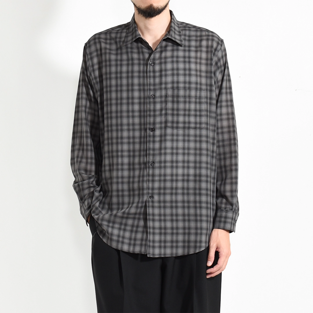 [USH75-LC260]ULTERIOR(アルテリア)Super Light Faded Check Shirt(スーパーライトフェイデッドチェックシャツ)の商品画像
