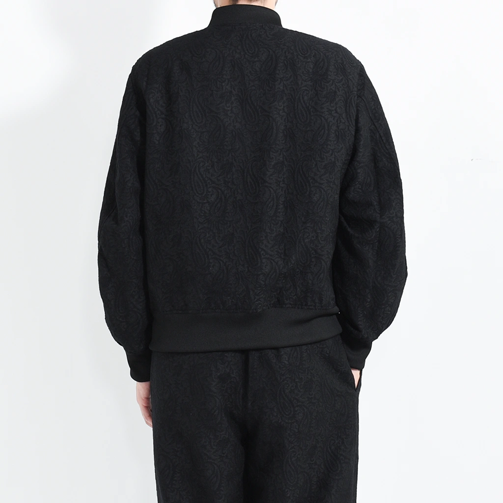 【20% OFF】[m25c03bl01c]marka(マーカ) Recycled Polyester × Recycled Wool Paisley Jacquard Bomber Jacket(リサイクルポリエステル×リサイクルウール ペーズリージャカードボンバージャケット)【WINTER SALE】の商品画像