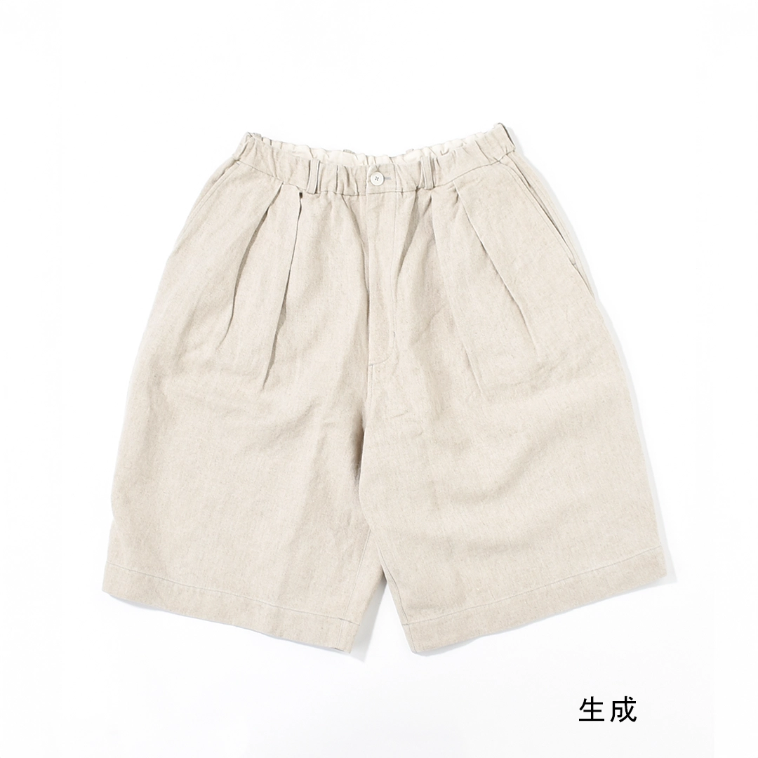 PT-151]MITTAN(ミタン/ミッタン)亜麻苧麻ビッグショートパンツ