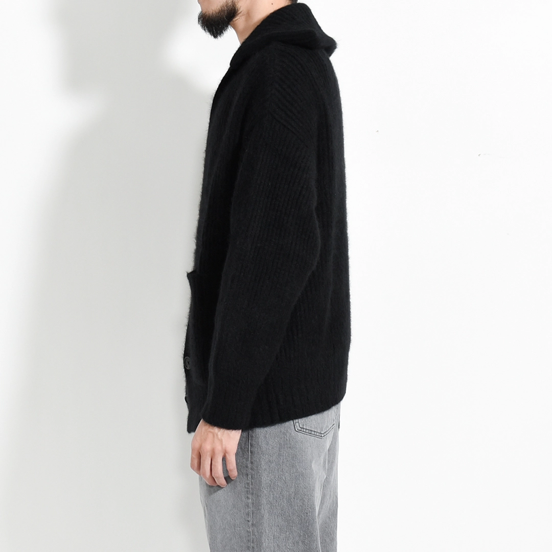 nakedgauge カーディガン フォックス nakedgauge FOX FUR CARDIGAN(BLACK) | nakedgauge (ネイキッド
