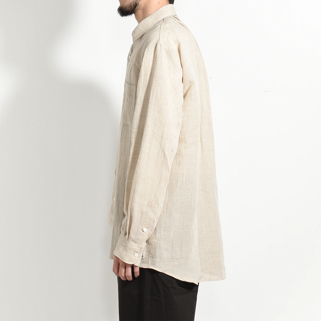 [s-008a-oatmeal]SUNNY ELEMENT(サニーエレメント) Sleeping Shirt( スリーピングシャツ/リネンコットンガーゼ)の商品画像