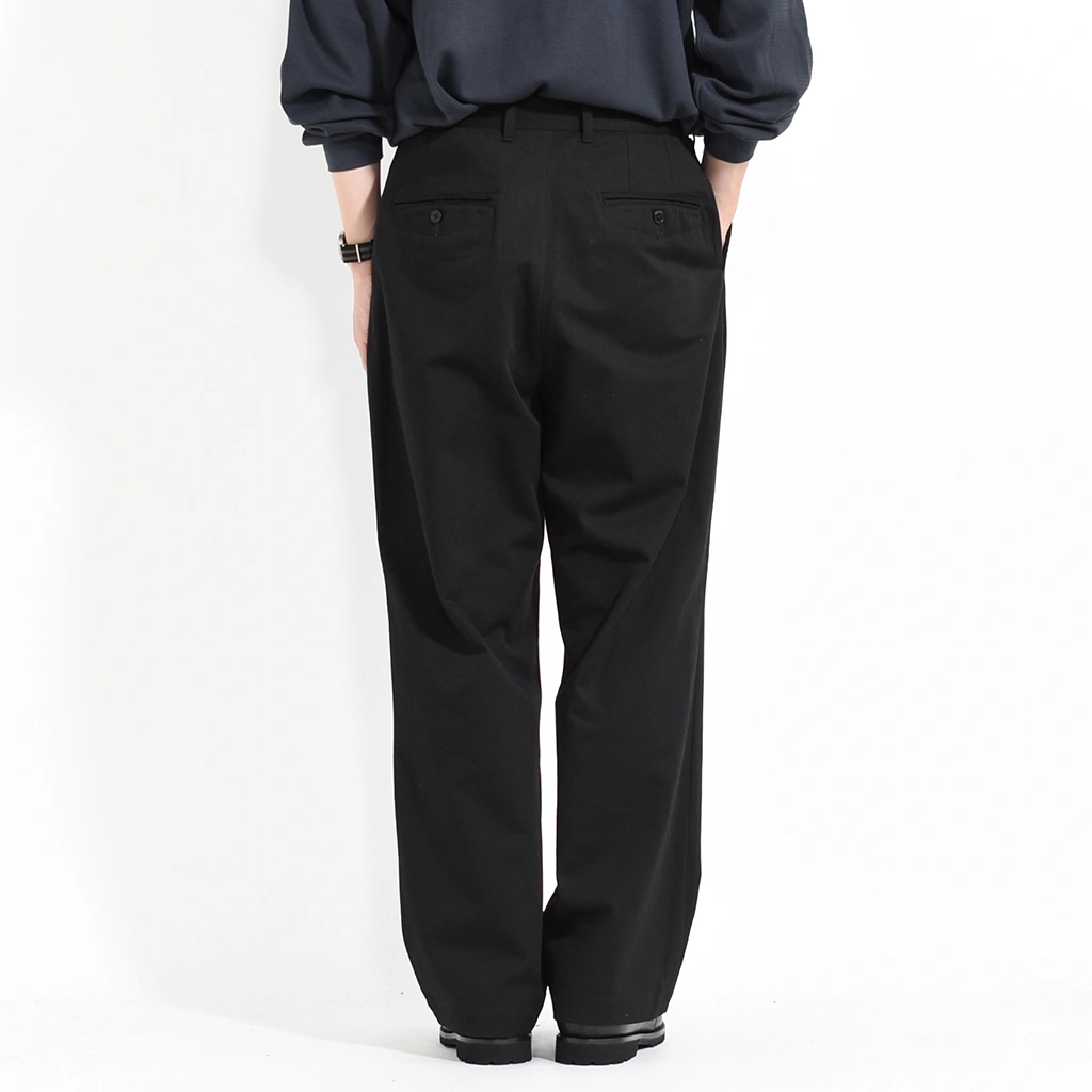 23AW Ulterior ウォッシュド 備前 タック パンツ 501P▲ ULTERIOR Washed Bizen Gabardine Tucked Pants | 大阪心斎橋の