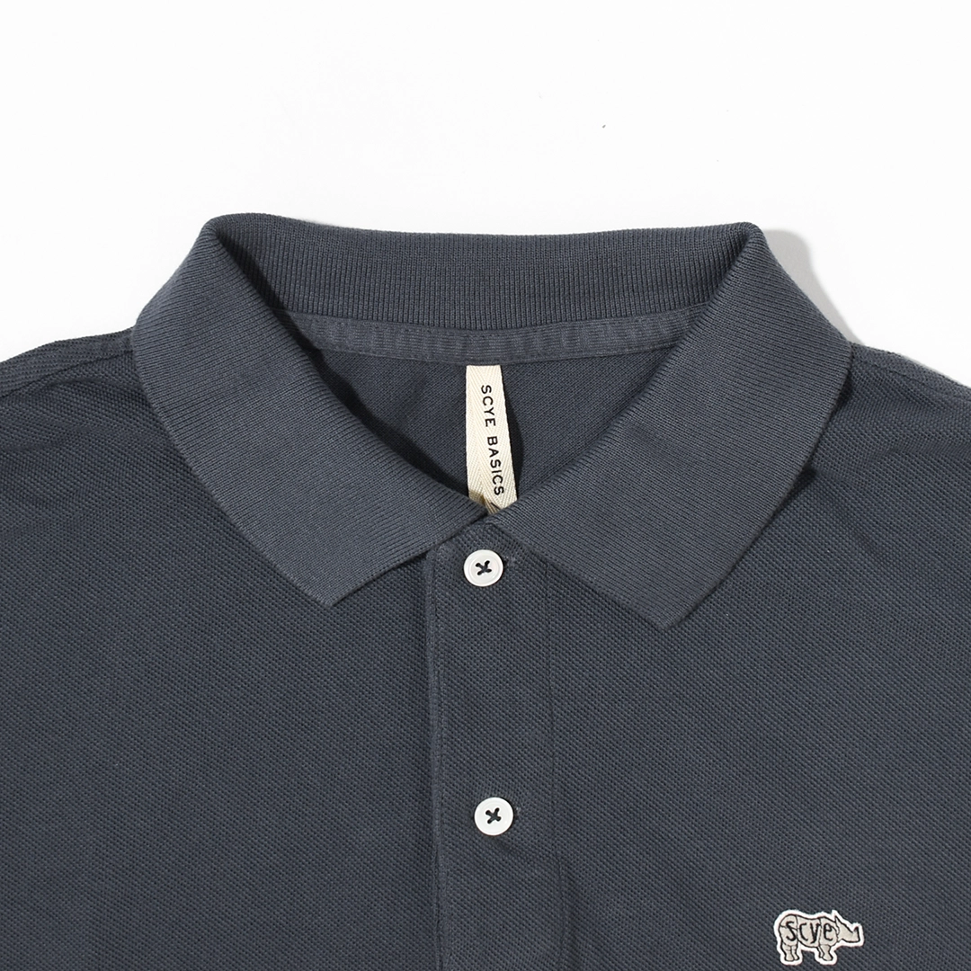 【美品】SCYE BASICS ブラックポロシャツ サイズ40 Scye/SCYE BASICS(サイ/サイベーシックス) Cotton Pique Polo Shirt