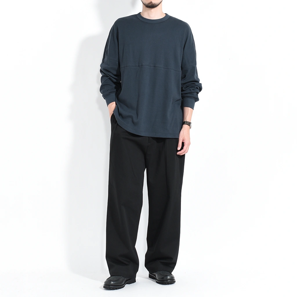 【ULTERIOR】アルテリア オーガニックコットンフットボールTシャツ ロンT アルテリア ULTERIOR コットン カシミヤ ハニカム フットボールT