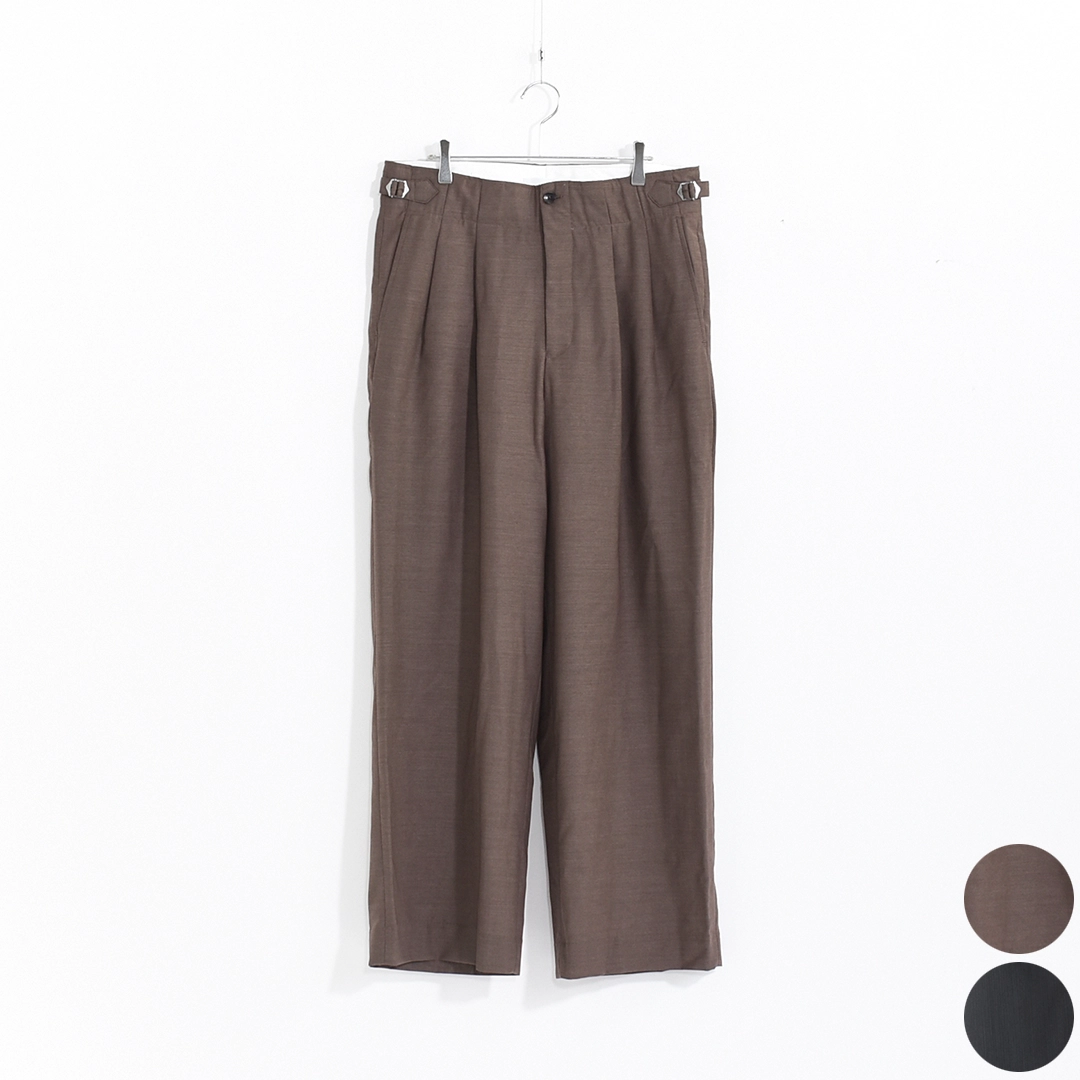 m26b08pt02c]marka(マーカ) Wool High Twist Tropical Two Tuck