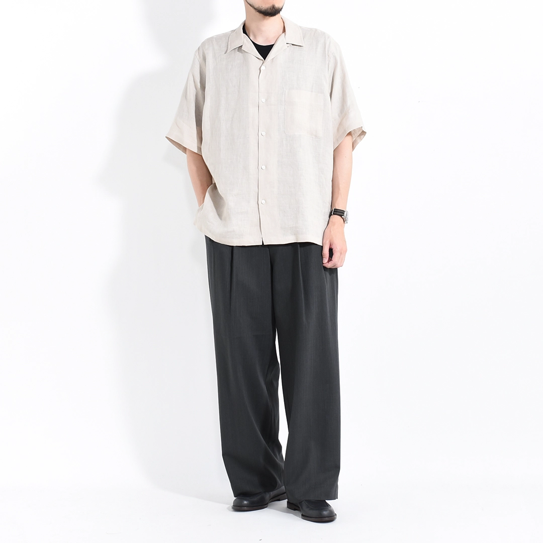 m26b08pt02c]marka(マーカ) Wool High Twist Tropical Two Tuck