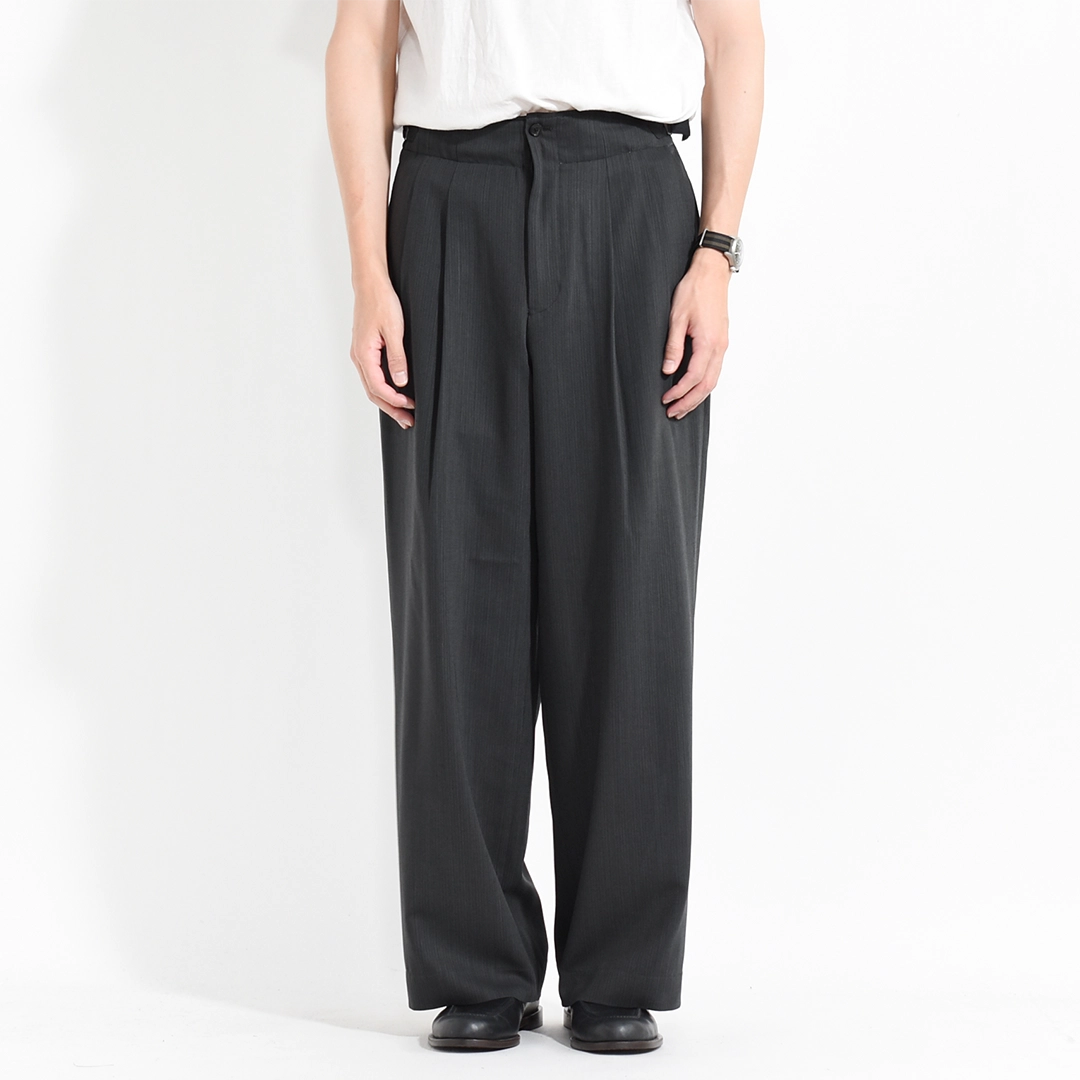 m26b08pt02c]marka(マーカ) Wool High Twist Tropical Two Tuck