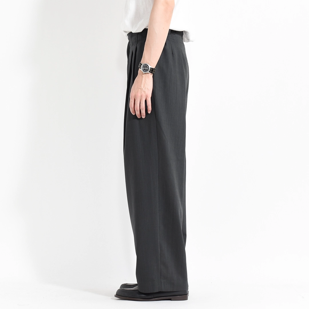m26b08pt02c]marka(マーカ) Wool High Twist Tropical Two Tuck